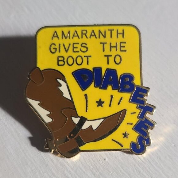 Order Of Amaranth Boot Diabetes Vintage Lapel Jacket Pin - Picture 2 of 4